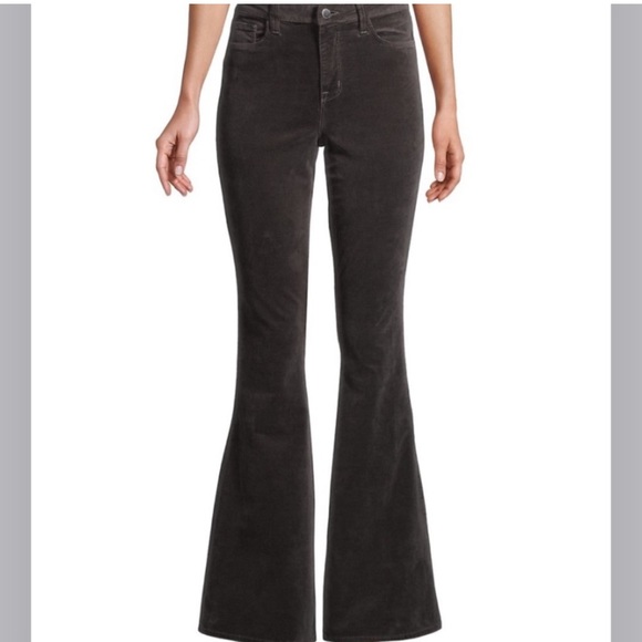 L'AGENCE Pants - L’AGENCE Women’s Velvet Jeans Pants Size 25 Charcoal Gray Flare Bell Bottoms